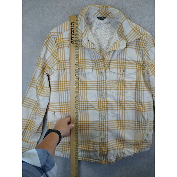 Eddie Bauer Shacket Women's Medium Plaid Sherpa Lined Flannel Shirt Jacket - Picture 3 of 7